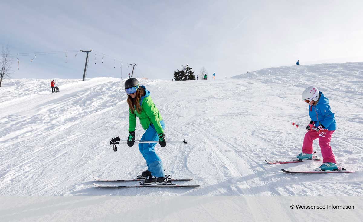 Skikurse Kinder Skigebiet Weissensee